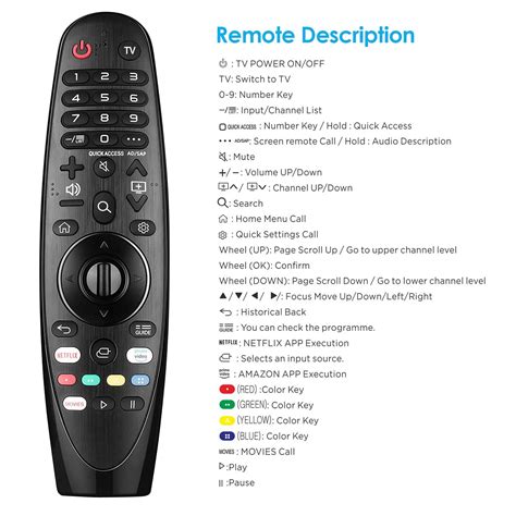 Universal Remote Control for LG Smart TV Magic Remote Compatible with ...