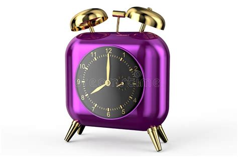 Purple Alarm Clock Stock Illustration Illustration Of Minute 28438883