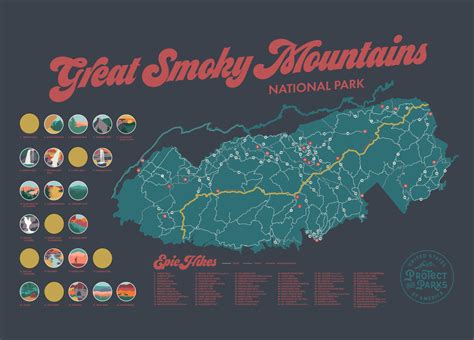 Great Smoky Mountain National Park Map Epic Adventure Maps