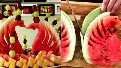 How To Make Watermelon Decoration Watermelon Swan Fruit Carving