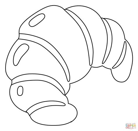 Croissant Emoji coloring page | Free Printable Coloring Pages