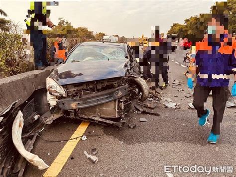 國1嚴重事故！男逆向撞翻2車「釀1死3傷」 車輛全毀現場一度回堵 Ettoday社會新聞 Ettoday新聞雲