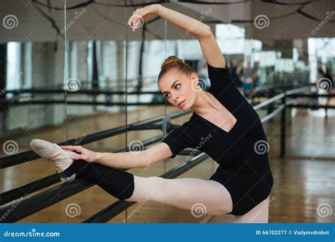 Ballerina Doing Stretching Exercises Stock Image Image Of Performer