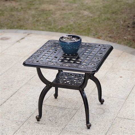 Mandolin Outdoor Patio Tablerust Resistant Cast Aluminum