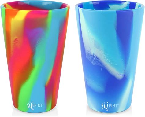 Silipint Silicone Pint Glasses Unbreakable And Reusable 16 Ounce Silicone Cups For