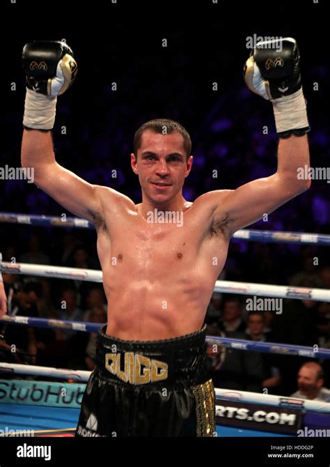 Scott Quigg Celebrates Beating Jose Cayetano Hi Res Stock Photography