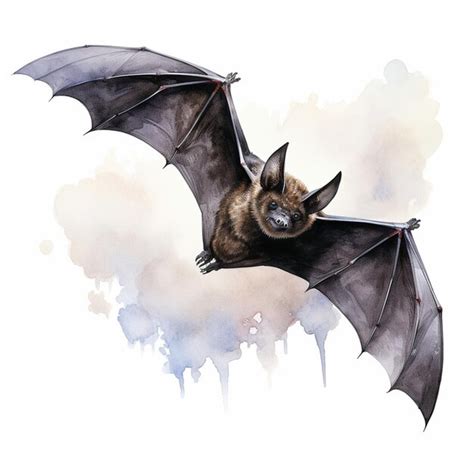 There Is A Bat Flying Through The Air With Its Wings Spread Generative