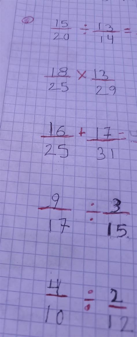 Resuelve Las Siguientes Sumas Restas Multiplicaciones Y Divisiones De