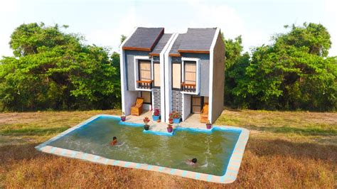 Full Build Most Beautiful Two Story Mud Twin Villa And Old Swimming