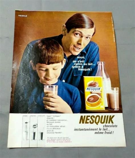 PUB PUBLICITE ANCIENNE Advert Clipping 26042019 Nesquik Chocolat