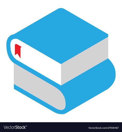 Book Stack Blue Logo Icon Royalty Free Vector Image