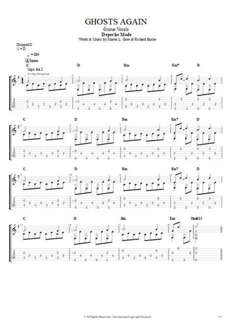 Ghosts Again Tab By Depeche Mode Guitar Pro Guitar Vocals Mysongbook