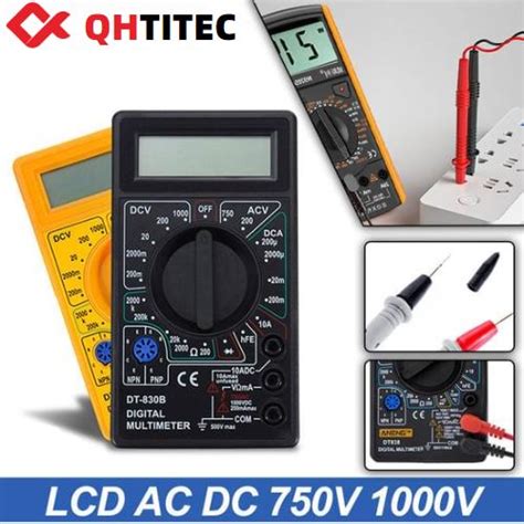 Qhtitec Digital Multimeter Dt B Electric Voltmeter Ammeter Ohm