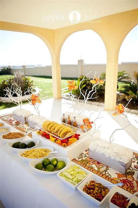 How To Decorate Wedding Taco Bar Wedding Forward Diy Wedding Food