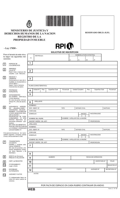 Registro Propiedad Inmueble Caba Formularios Image To U