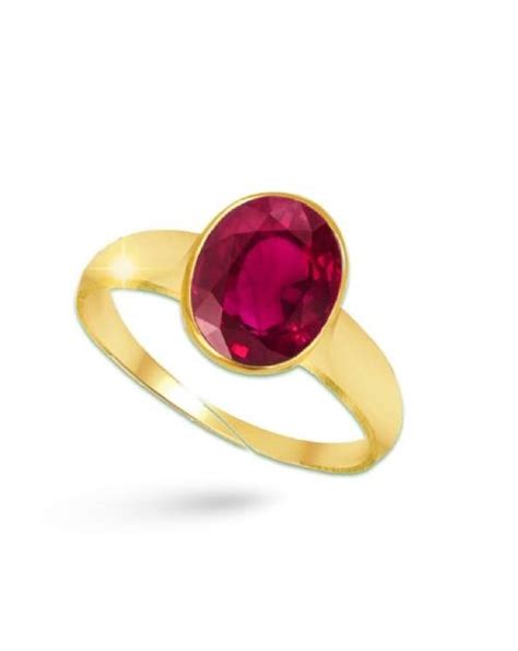 Buy Ceylonmine Ruby Manik Stone Ring With Gold plated Online at Best Prices in India - JioMart.