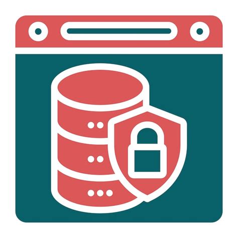 Premium Vector Database Security Icon Style