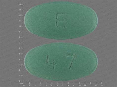 E 47 Pill Green Oval 13mm Pill Identifier