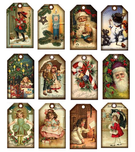 Free Printable Vintage Christmas Tags For Gifts Free Templates 2024