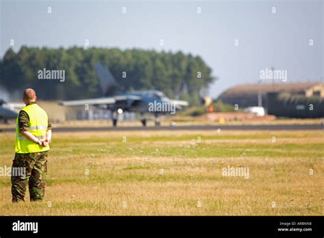 Raf Tornado Gr Squadron Take Off Afterburner Stock Photo Alamy