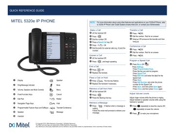 Mitel E Ip Phone Quick Reference Guide Manualzz