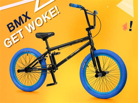 Трюковой велосипед bmx бмх 20 дюймов черный синий - купить по выгодной ...