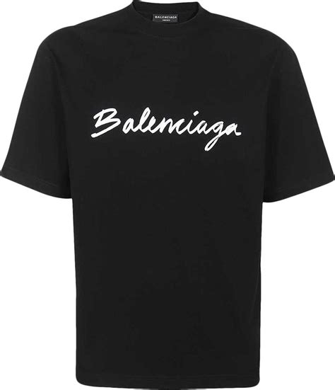 Buy Balenciaga Medium Fit T Shirt Black White 612966 Tmvb4 1070 Goat