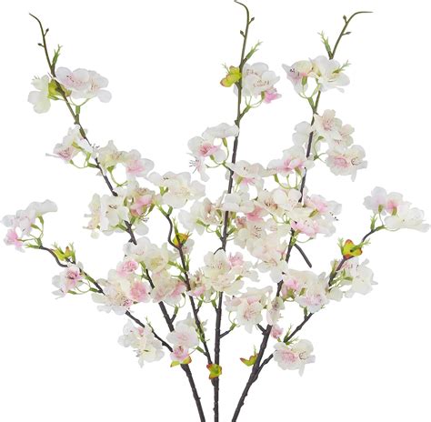 Amazon Cityes Pcs Artificial Cherry Blossom Flowers Pink Faux