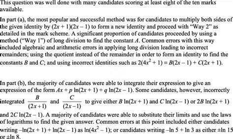 A Level Edexcel Maths Questions Integration Using Partial Fractions Revisely