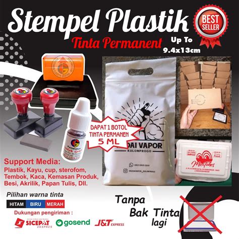 Jual Stempel Plastik Sterofoam Cup Free Tinta Shopee Indonesia