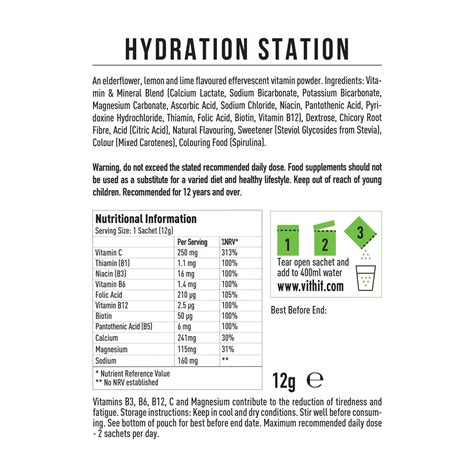 Vit Hit Hydration Station Lemon And Lime 14 Sachets HealthWise