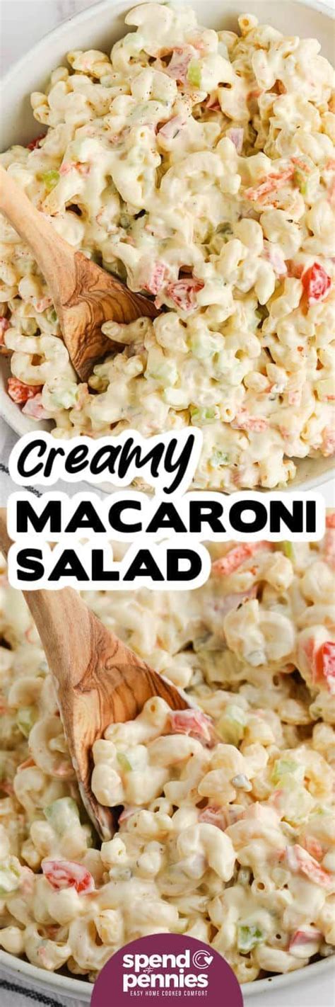 This Macaroni Salad Is Made With Tender Elbow Macaroni A Creamy