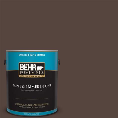 Behr Premium Plus Gal B Bison Brown Satin Enamel Exterior