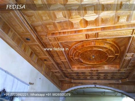 An Ornate Wooden Ceiling In A Building