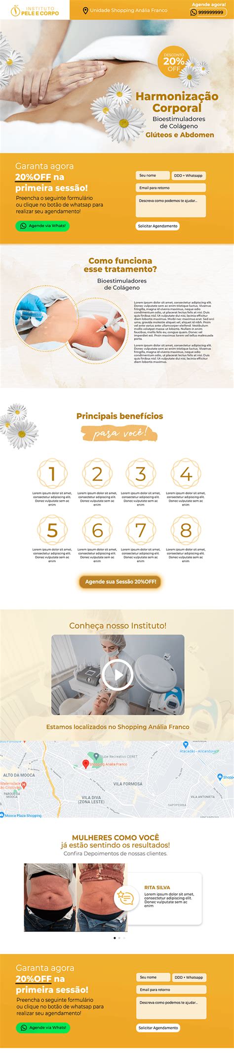 Landingpage Instituto Corpo E Pele On Behance