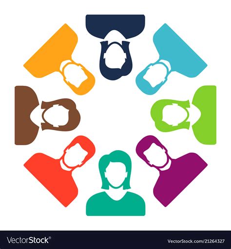 Group People Icon Team Symbol Communication Vector Image