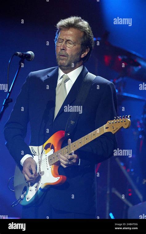 Eric Clapton Performing Live On Stage At The Teenage Cancer Trust