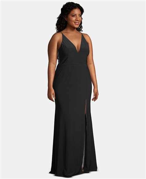 Xscape Plus Size Embellished Illusion Inset Gown Macys