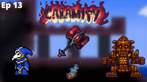 Golem, The Lunatic Cultist, And Scoria Bars | Calamity Ep 13 - YouTube