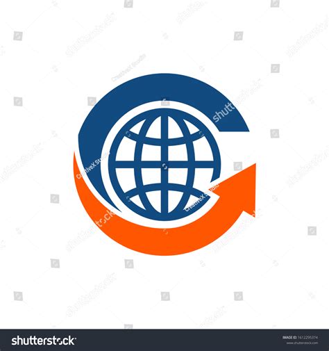 C Arrow Globe Logo Can Be Stock Vector Royalty Free 1612295374