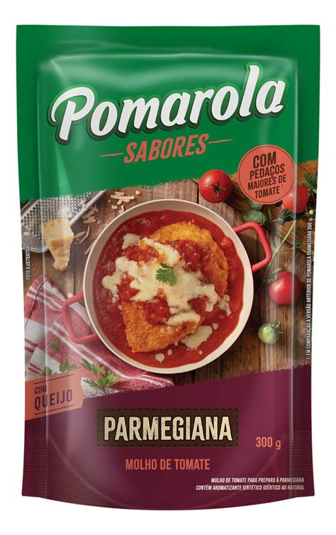 Molho de Tomate Parmegiana Pomarola Sabores sem glúten em sachê 300 g