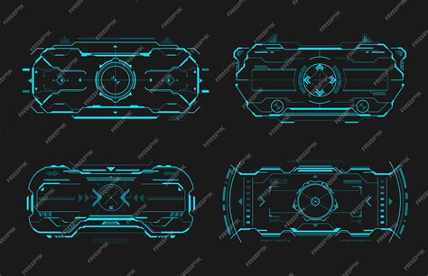 Premium Vector Hud Aim Control Frame Interface Of Target Screen