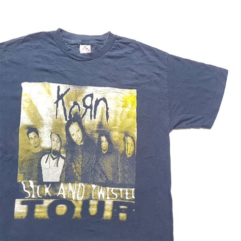 Vintage 2000 Korn Sick And Twisted Tour T Shirt Size L W 21 X Etsy