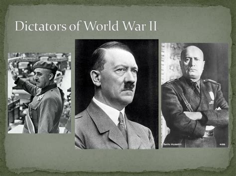 PPT - World War II: The Rise of Dictators PowerPoint Presentation, free ...