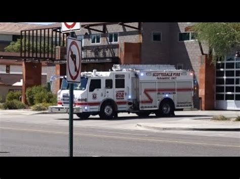 Lots Of Horn Scottsdale Fire Department Ladder Tender Responding