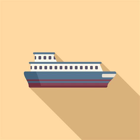 vecteur plat d'icône de bateau de ferry. bateau mouche 15155298 Art
