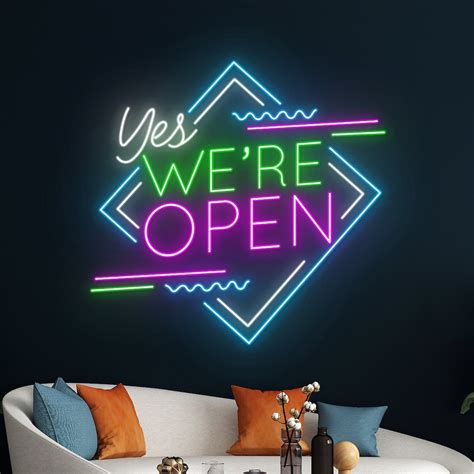 Yes We're Open Led Sign, We Are Open Neon Sign, Open Led Light, Custom ...