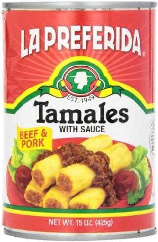 Amazon La Preferida Beef Pork Canned Tamales With Sauce 15 Oz