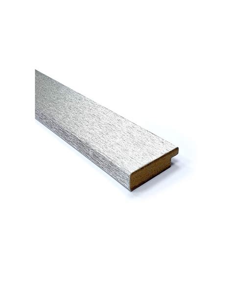 MOLDURA PARA CUADROS En DM 40x12mm PLATA RALLADA BRILLO