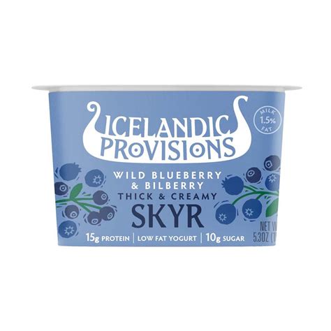 Icelandic Provisions Skyr Blueberry Bilberry Shop Yogurt At H E B